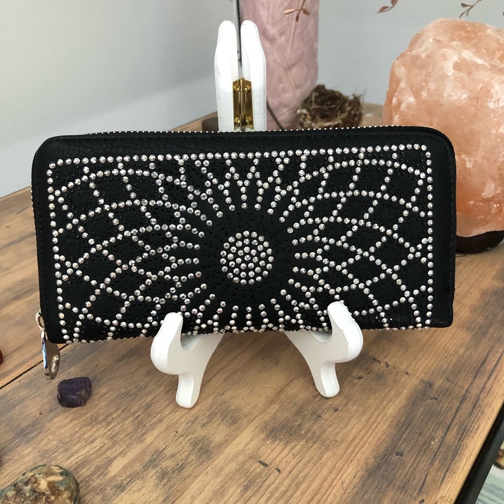 Black Rhinestone Wallet NWOT
